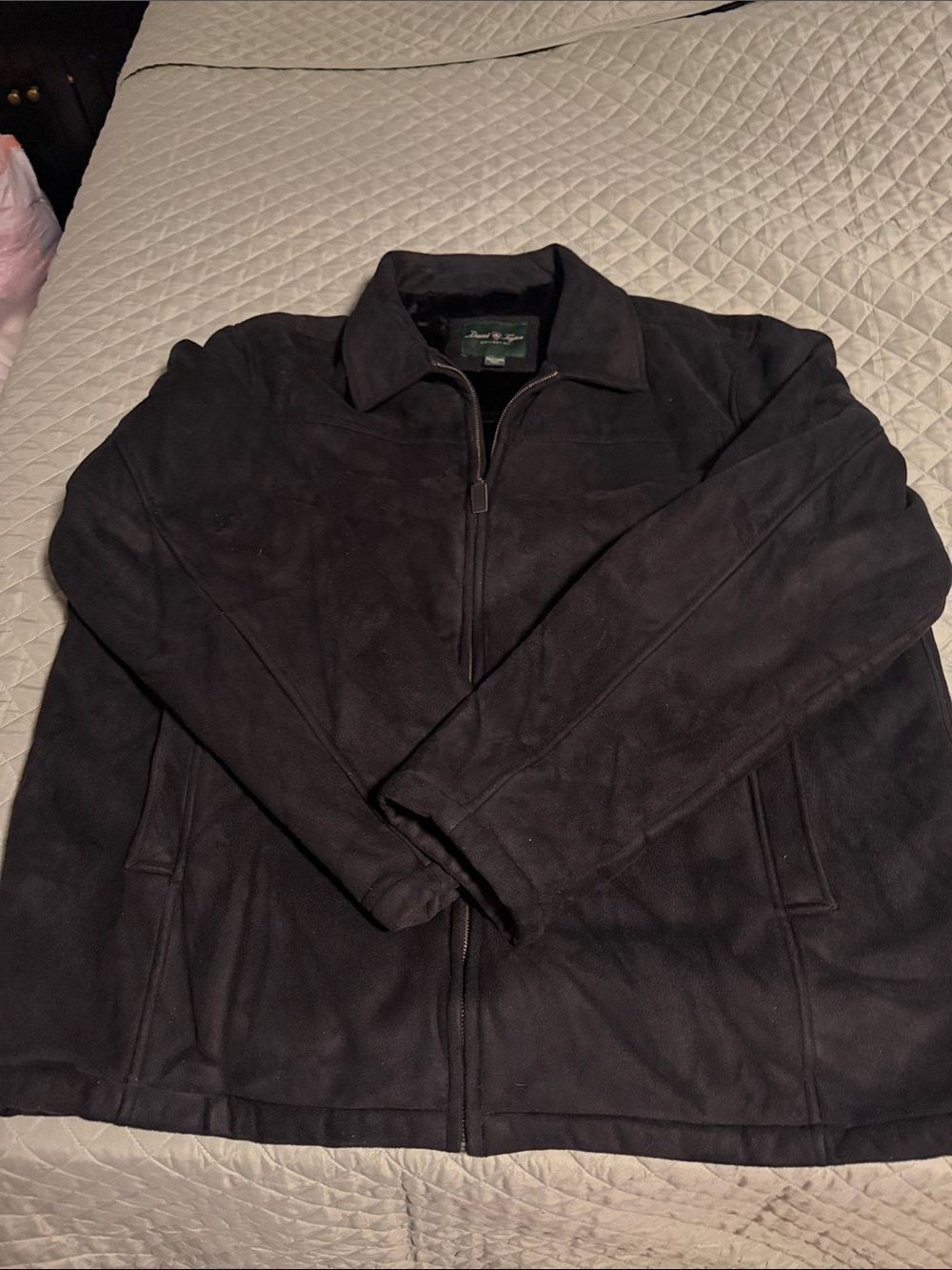 David Taylor Men's Black Lightweight Zip Shirt Jacket